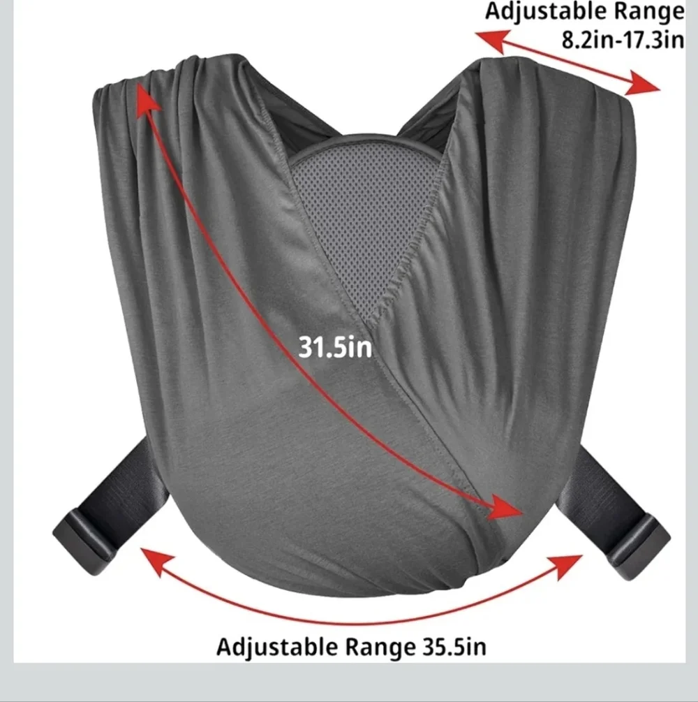 Gray Pet Sling Carrier for Small Dogs